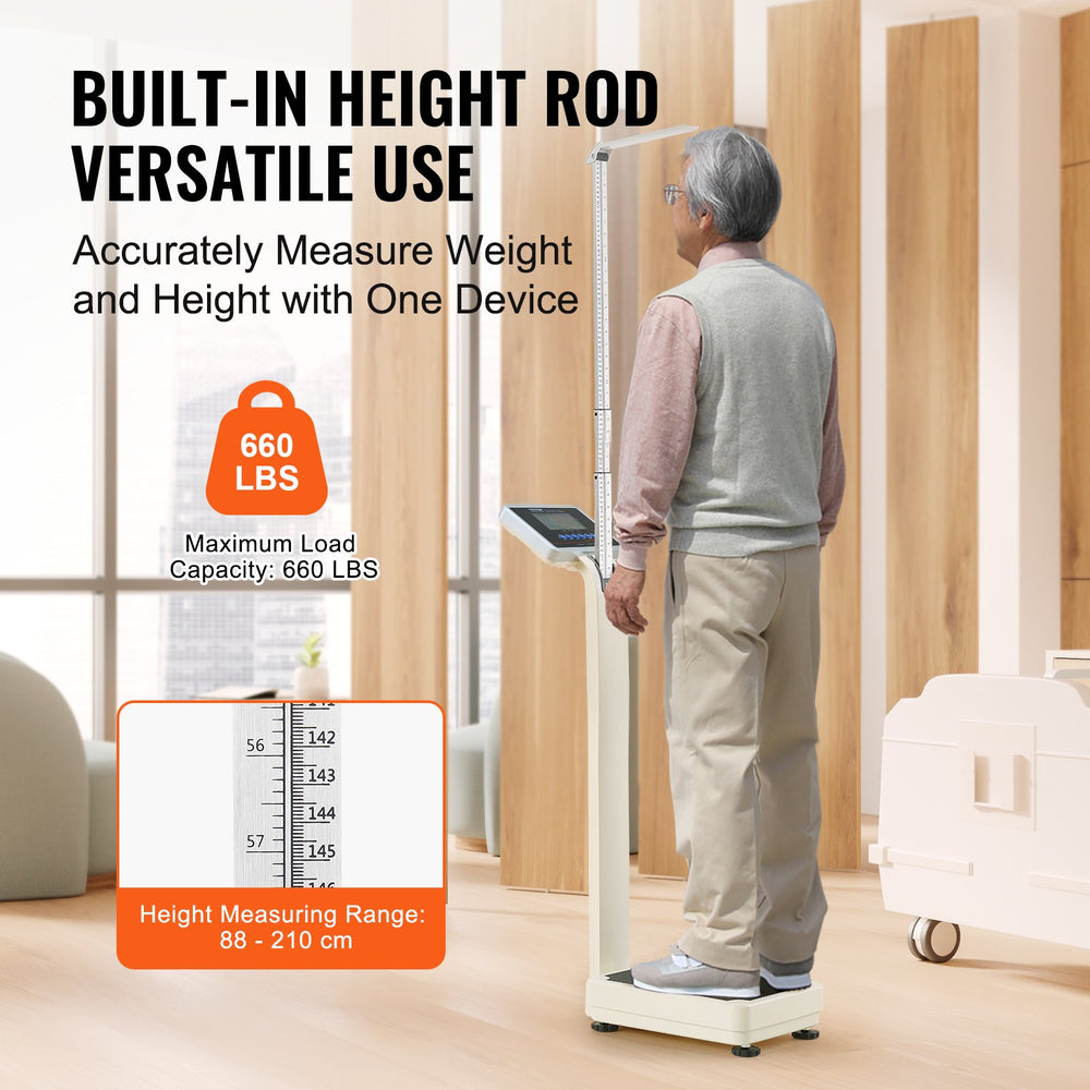 Vevor Digital Physician Scale for Weight and Height 660 Lbs Capacity New