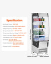 Vevor Open Air Merchandiser 3-Tier Display Cooler with Air Curtain 7.8 Cu.Ft New
