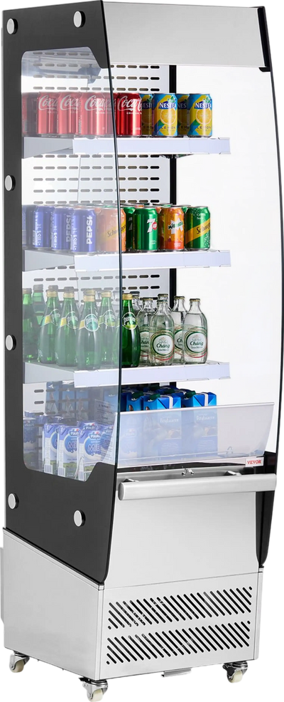 Vevor Open Air Merchandiser 3-Tier Display Cooler with Air Curtain 7.8 Cu.Ft New