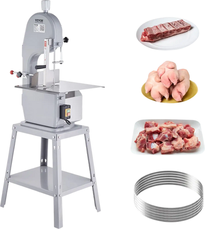 Vevor Commercial Electric Meat Bandsaw 1500W Stainless Steel 0.16-7.9