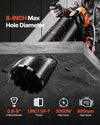 Vevor Diamond Core Drill with Stand-Mount 8 Bits 800 RPM Wet & Dry Drilling 3000W New