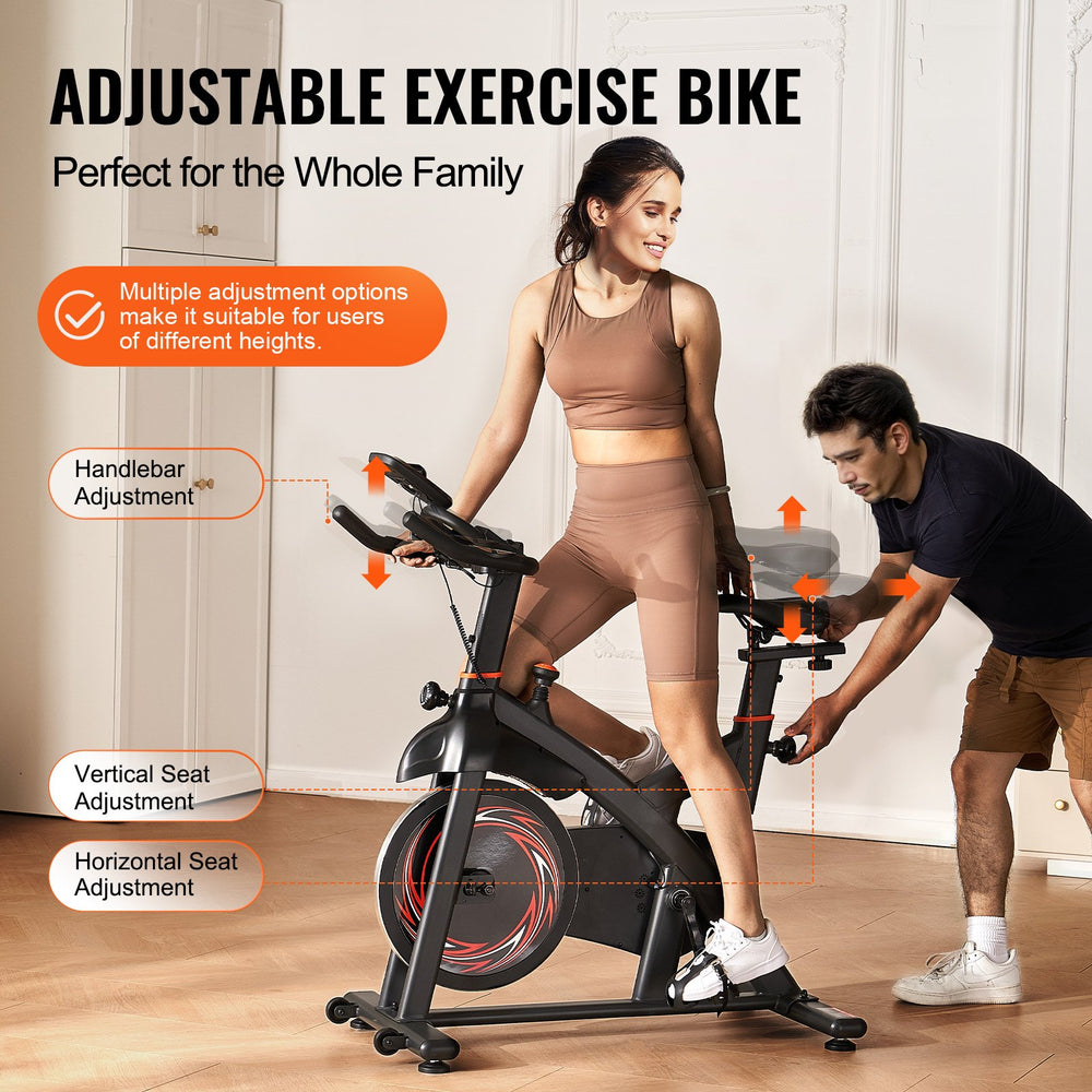 Vevor Exercise Bike Magnetic Resistance 40 Lbs Flywheel Stationary Indoor Cycling New