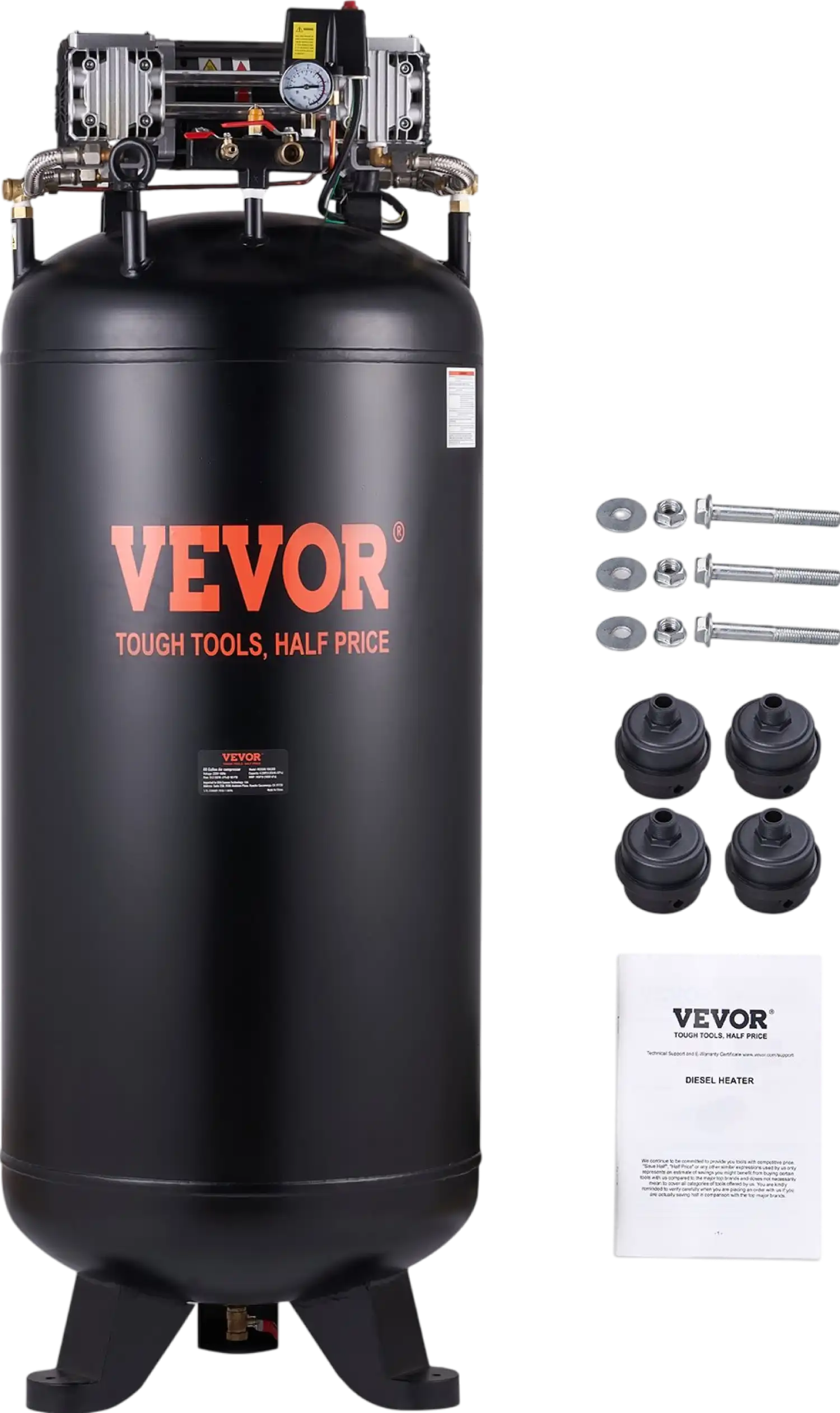Vevor Air Compressor 80 Gal. 6.5 HP 15.5CFM @ 90PSI 3-Phase 220V New
