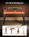 Vevor Woodworking Lathe 2 HP Variable Speed 18 x 40 in Workbench New