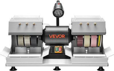 Vevor Cabbing Machine 6 in. 2/5 HP 1800 RPM Rock Grinder Polisher with LED Lamp Water System New