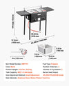 Vevor Outdoor Deep Fryer 8 QT Dual Tank Propane with Foldable Shelves New