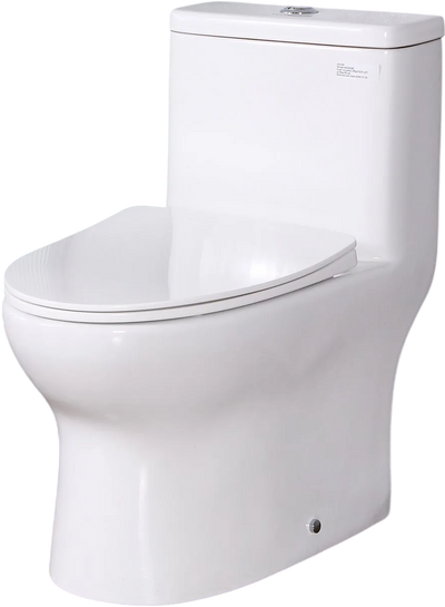 Vevor One-Piece Toilet Elongated Dual-Flush 1.0/1.28 GPF 16 in. Seat Height 12 in. Rough-in New