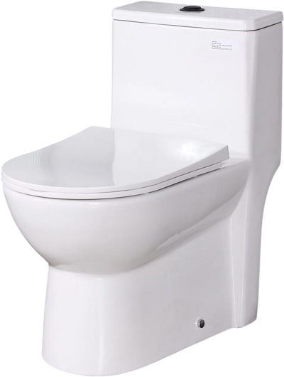 Vevor One-Piece Toilet Elongated Dual Flush 1.1/1.6 GPF 16 in. Seat Height 12 in. Rough-in New