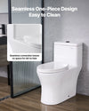 Vevor One-Piece Toilet Elongated Vortex Dual Flush 1/1.28 GPF New