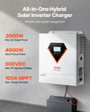 Vevor Hybrid Solar Inverter Charger 3000W 110/120V with Built-in 100A MPPT Controller New