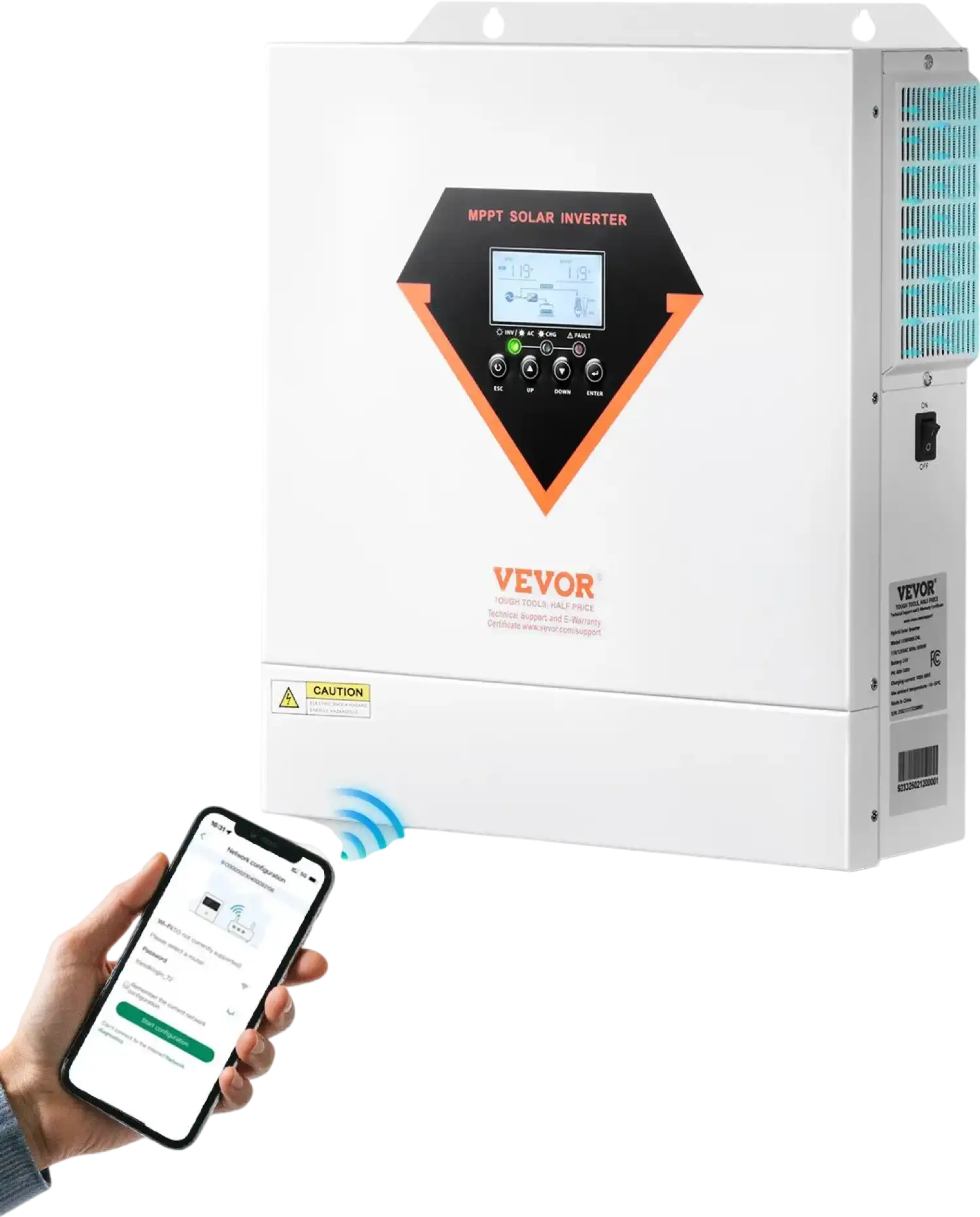 Vevor Hybrid Solar Inverter Charger 3000W 110/120V with Built-in 100A MPPT Controller New