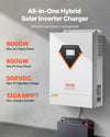 Vevor Hybrid Solar Inverter 6000W Pure Sine Wave Charger 48V DC to 220/230V AC Single Phase New