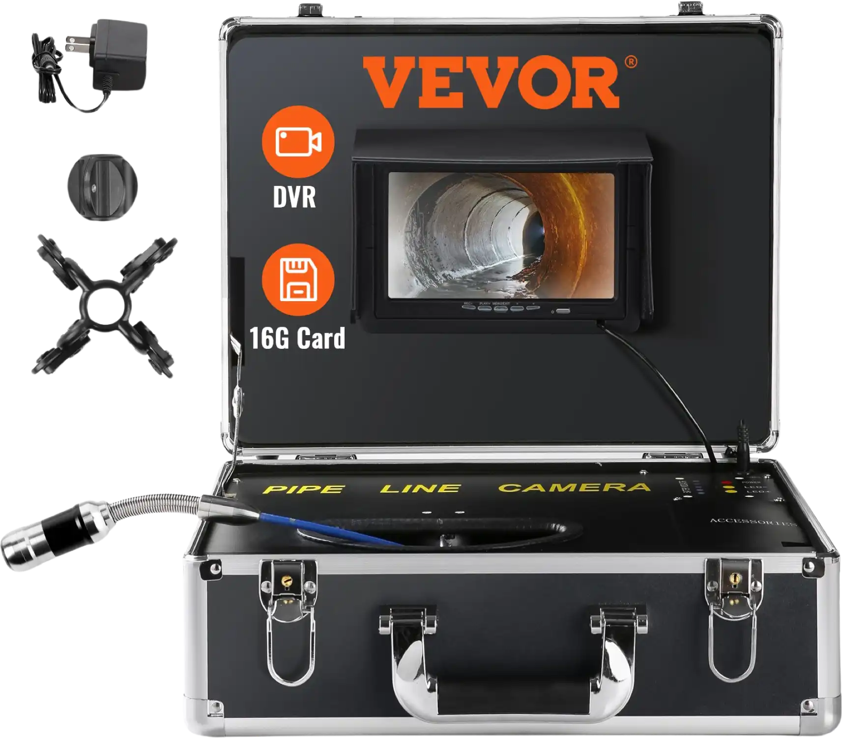 Vevor Sewer Pipeline Inspection Camera 100' Length with 7