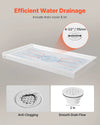Vevor Shower Pan 60 x 32 in. Single Threshold Acrylic Slip-Resistant with Center Drain Kit New