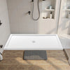 Vevor Shower Pan 60 x 32 in. Single Threshold Acrylic Slip-Resistant with Center Drain Kit New