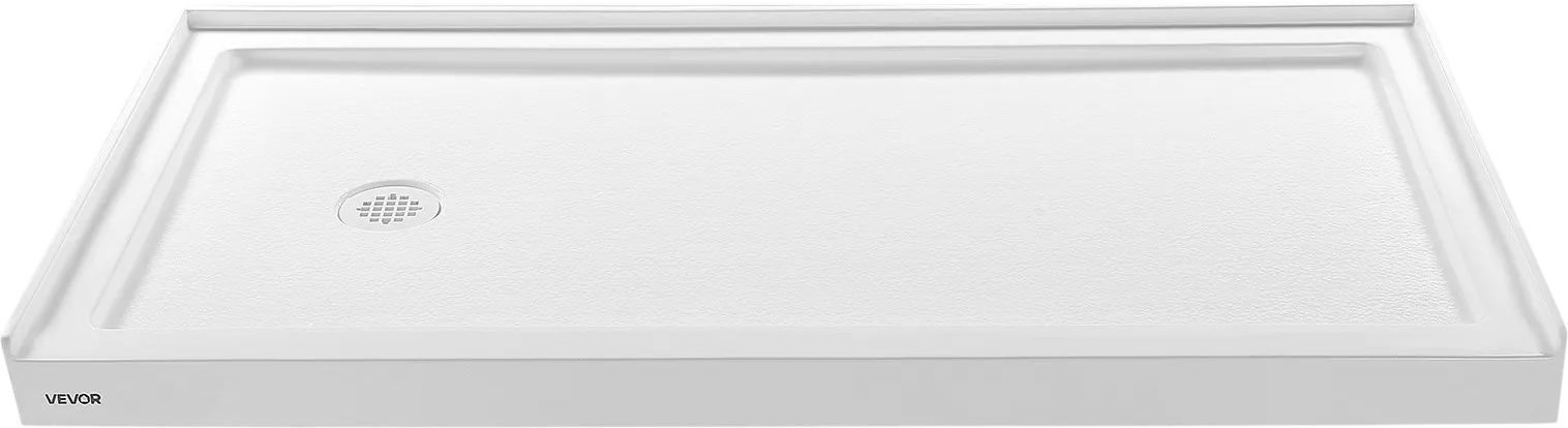 Vevor Shower Pan 60 x 32 in. Single Threshold Acrylic Slip-Resistant with Left Drain Kit New
