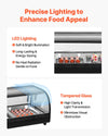 Vevor Display Case Refrigerator 5-Pan 2.9 Cu. Ft with LED Lighting Temp Control New