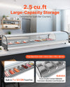 Vevor Commercial Display Case Refrigerator 2.5 Cu. Ft 7-Pan LED Lighting Temp Control New