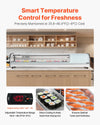 Vevor Commercial Display Case Refrigerator 2.5 Cu. Ft 7-Pan LED Lighting Temp Control New