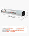 Vevor Commercial Display Case Refrigerator 2.5 Cu. Ft 7-Pan LED Lighting Temp Control New