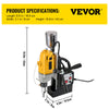 Vevor Magnetic Drill 1.57" Boring Diameter 550RPM 1100W with 11pcs Annular Cutter Kit New