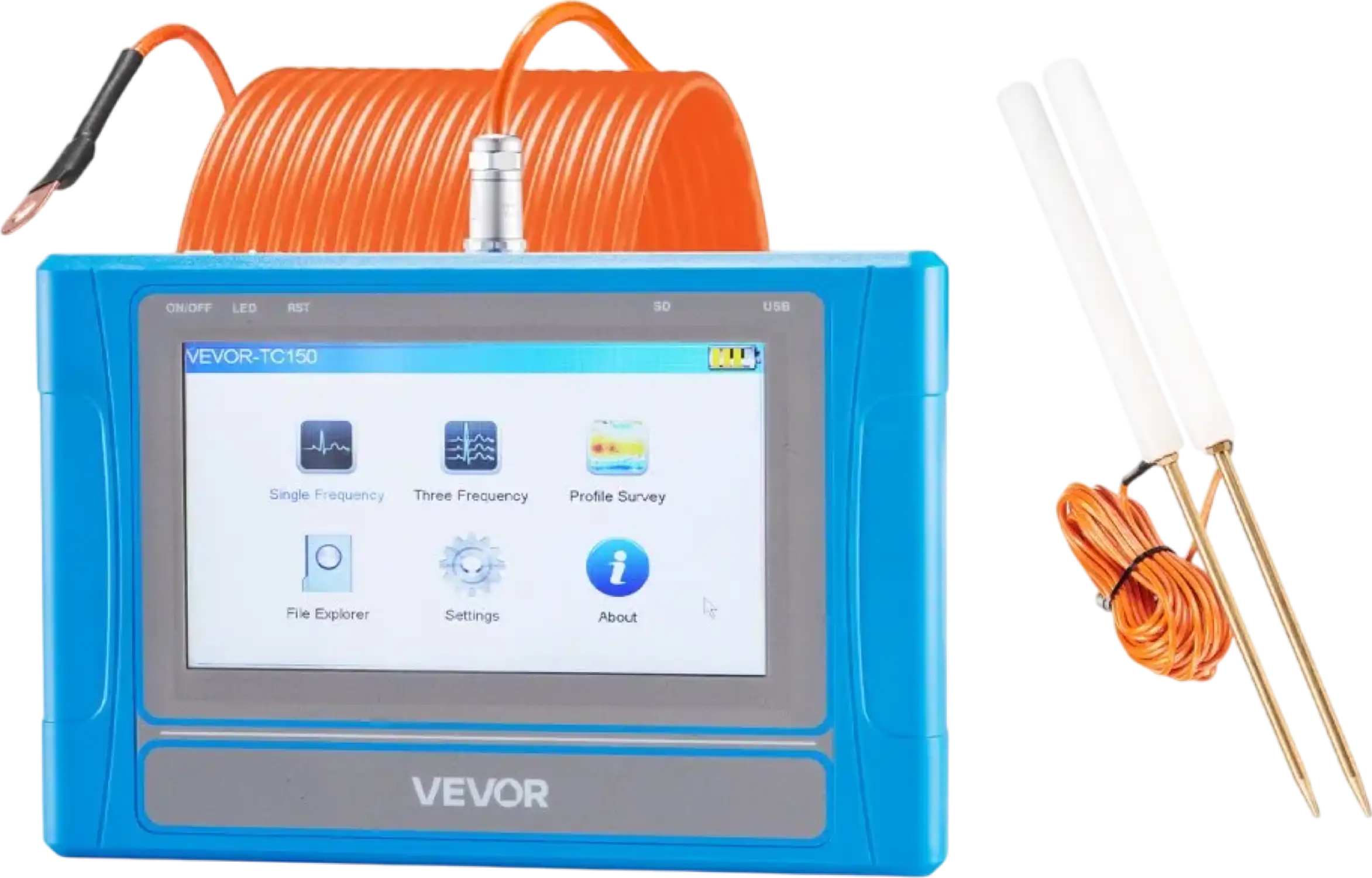 Vevor Underground Water Detectors 492 ft Depth Locator with 7