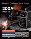Vevor MIG Welder 4-in-1 Machine 200A Output Current Dual Voltage New