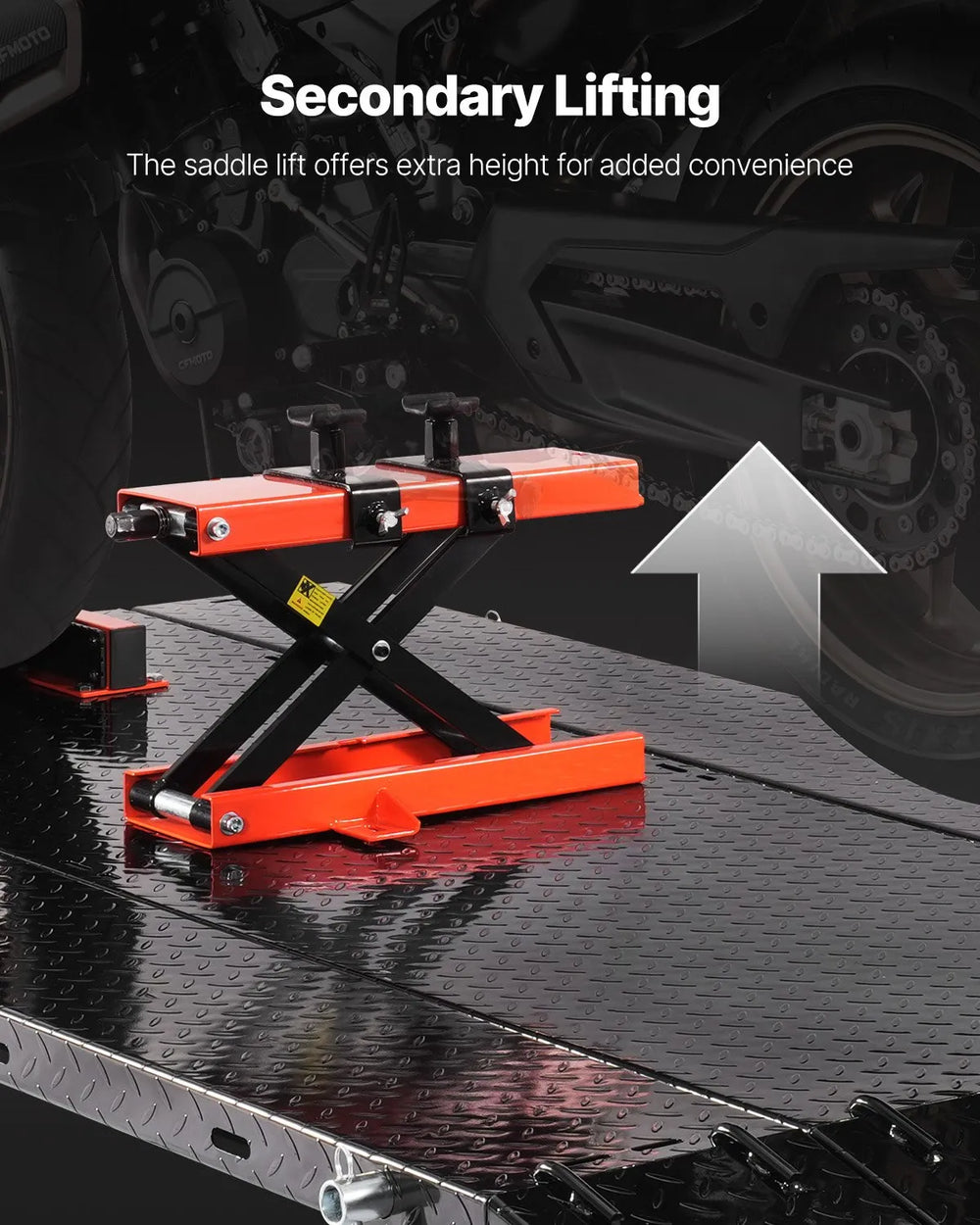 Vevor Motorcycle Lift Table Repair Stand 1500 lbs Capacity 8.6"-31" Height Range New