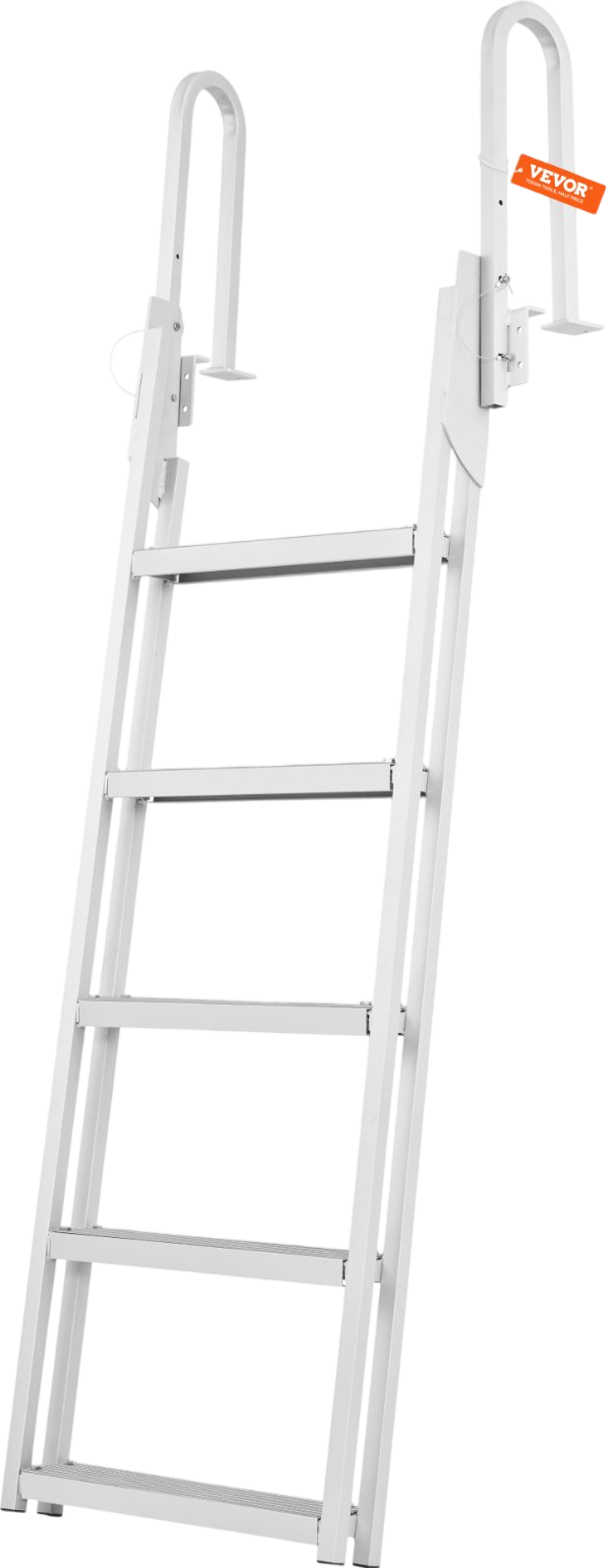 Vevor Dock Ladder Flip-Up 350lbs Load Capacity Aluminum with 5 Non-Slip Steps New