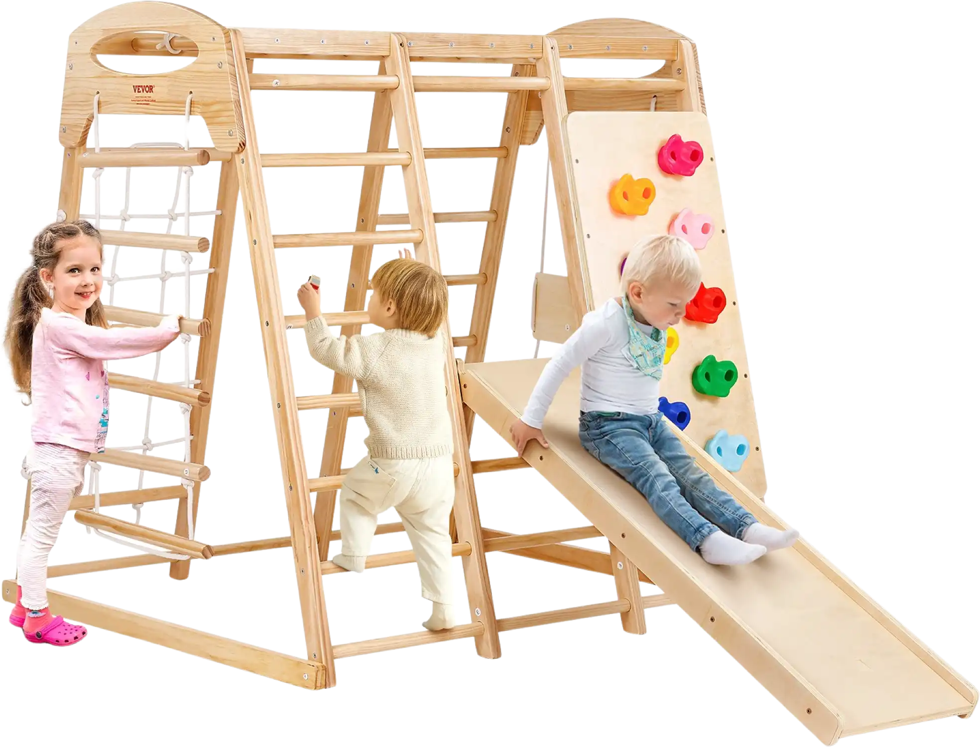 Vevor Indoor Jungle Gym 7-in-1 Toddler Playground 47.2