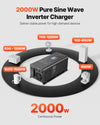 Vevor Pure Sine Wave Inverter Charger DC 12V to AC 120V 2000W New