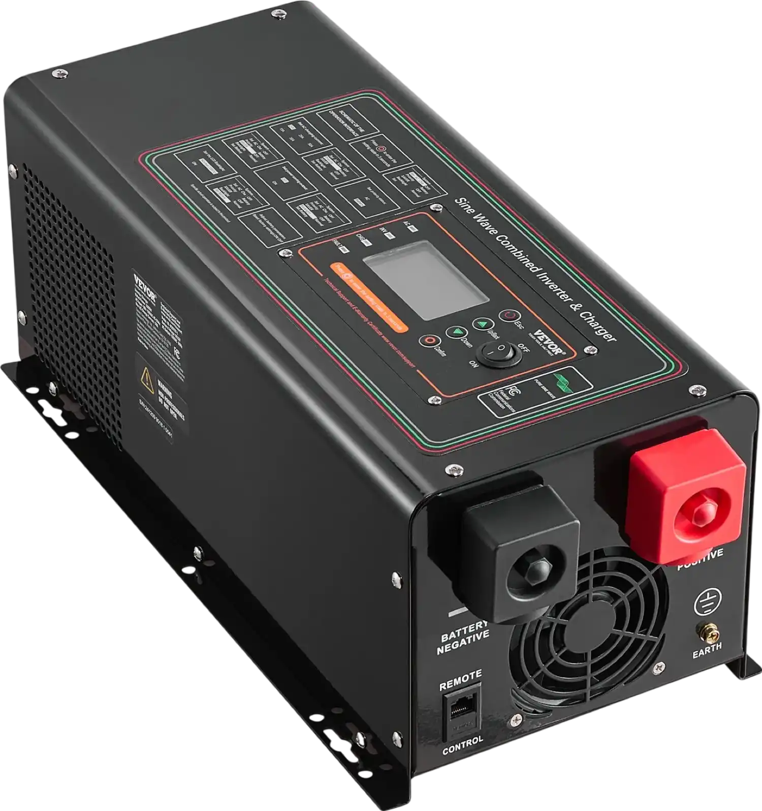 Vevor Pure Sine Wave Inverter Charger DC 12V to AC 120V 2000W New