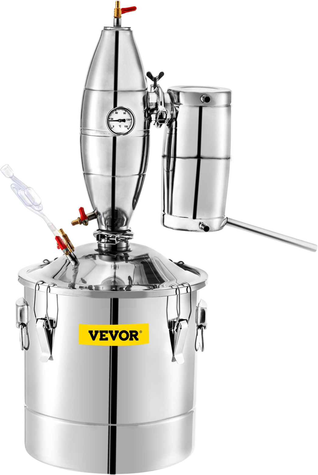 Vevor Alcohol Distiller 70L 18.5 Gal Stainless Steel Wine and Whiskey Making Home Kit New