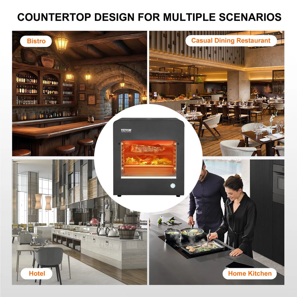 Vevor Electric Grill 1800W Smokeless Infrared Broiler Stainless Steel New