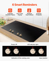 Vevor Electric Induction Cooktop 4-Burner 6600W Multizone with 12 Heat Levels New