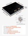 Vevor Electric Induction Cooktop 4-Burner 6600W Multizone with 12 Heat Levels New