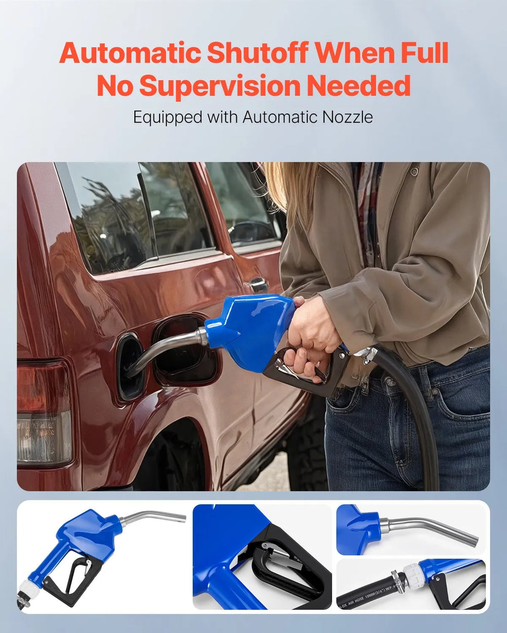Vevor DEF Transfer Pump Kit 10.5 GPM for Diesel Exhaust Fluid with Bracket Auto Nozzle 110V New
