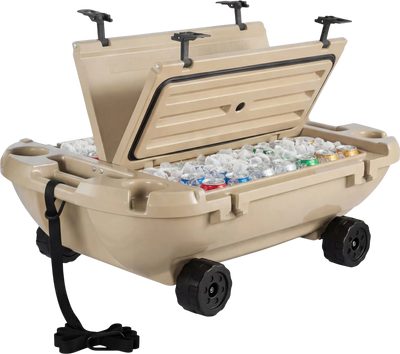 Vevor Floating Cooler 40 Qt Ice Chest with Dry Storage Wheels and Tow Rope New