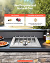 Vevor Side Burner for Outdoor Grill 15,000 BTU Propane and Natural Gas New