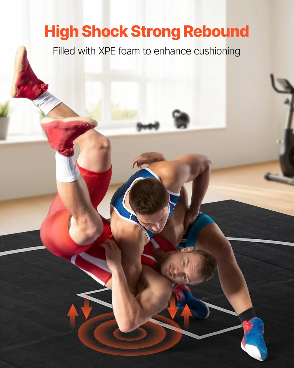 Vevor Roll-Up Training Mat 10 x 10 ft. for Wrestling Martial Arts Home Gym New