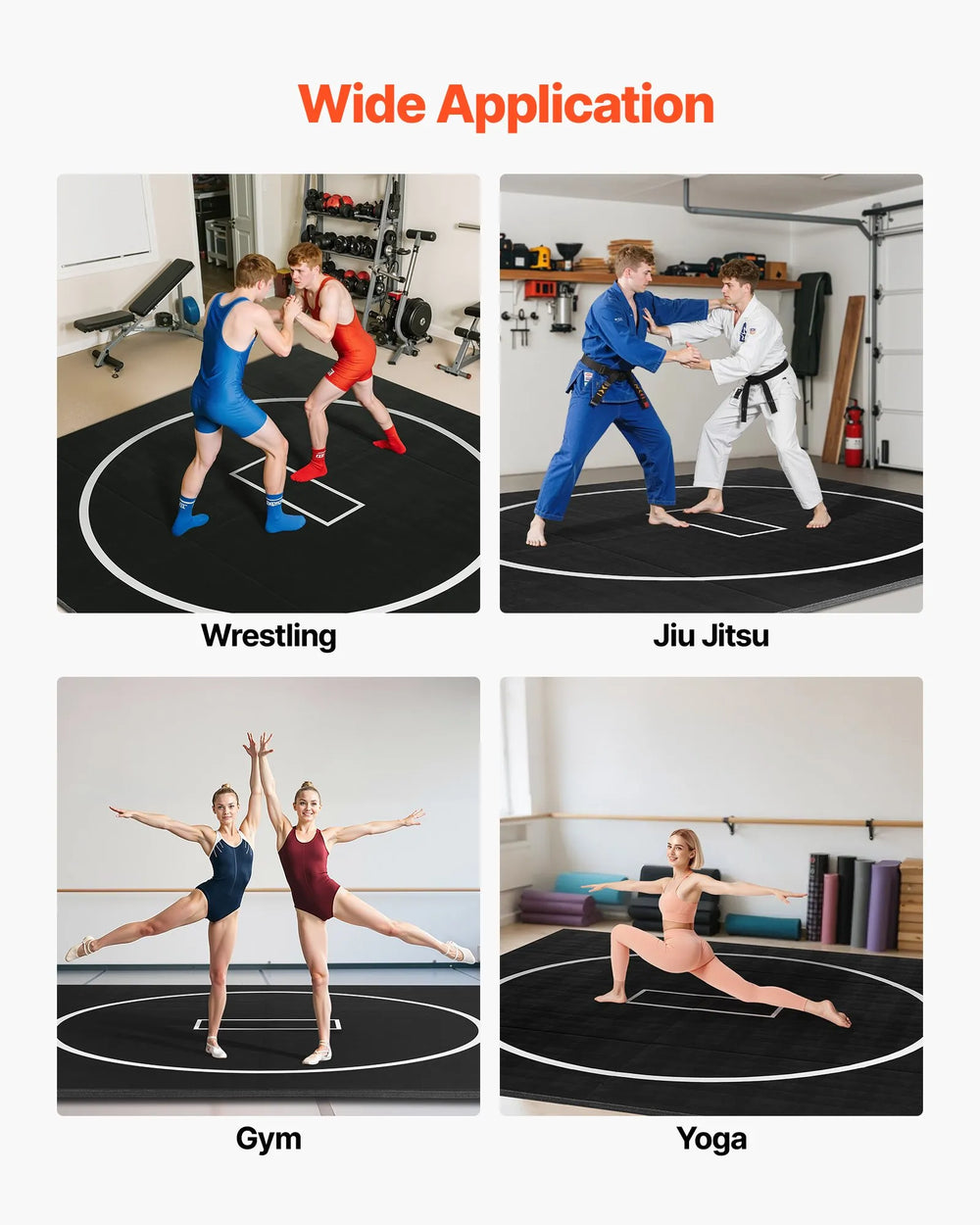Vevor Roll-Up Training Mat 10 x 10 ft. for Wrestling Martial Arts Home Gym New