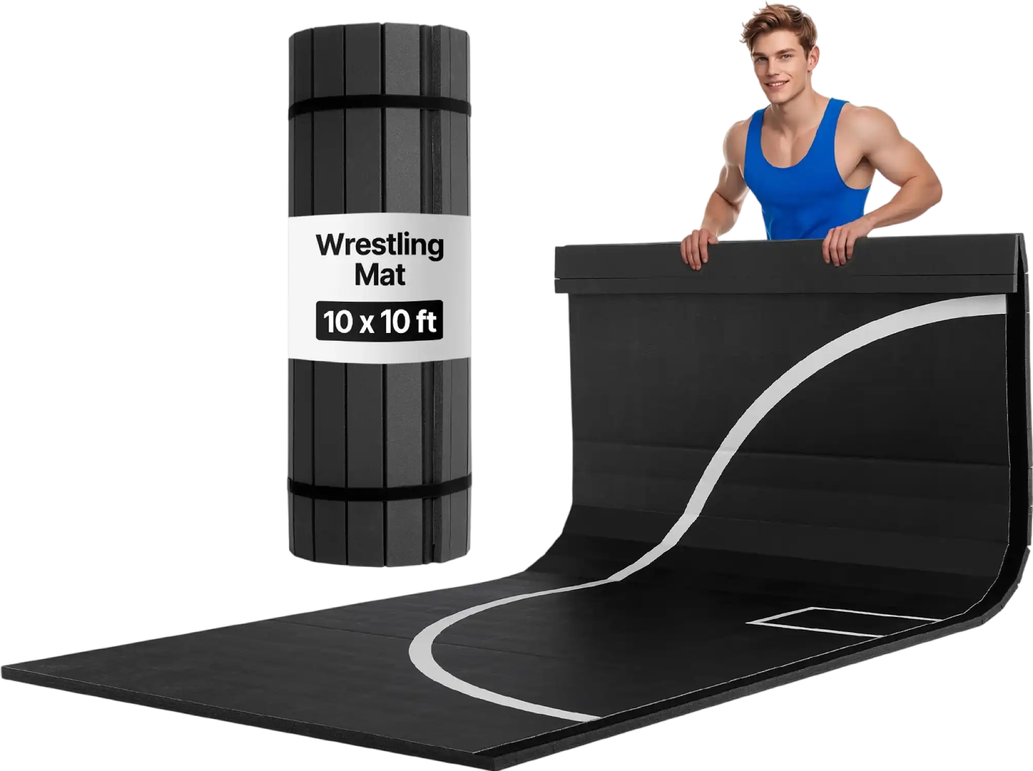Vevor Roll-Up Training Mat 10 x 10 ft. for Wrestling Martial Arts Home Gym New