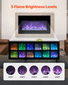 Vevor Electric Fireplace 50" Recessed Wall Mount Adjustable Flame 2 Heat Levels 1500W New