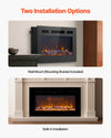 Vevor Electric Fireplace 50" Recessed Wall Mount Adjustable Flame 2 Heat Levels 1500W New
