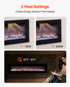 Vevor Electric Fireplace 60" Recessed Wall Mount Adjustable Flame 2 Heat Levels 1500W New