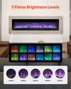 Vevor Electric Fireplace 72" Recessed Wall Mount Adjustable Flame 2 Heat Levels 1500W New