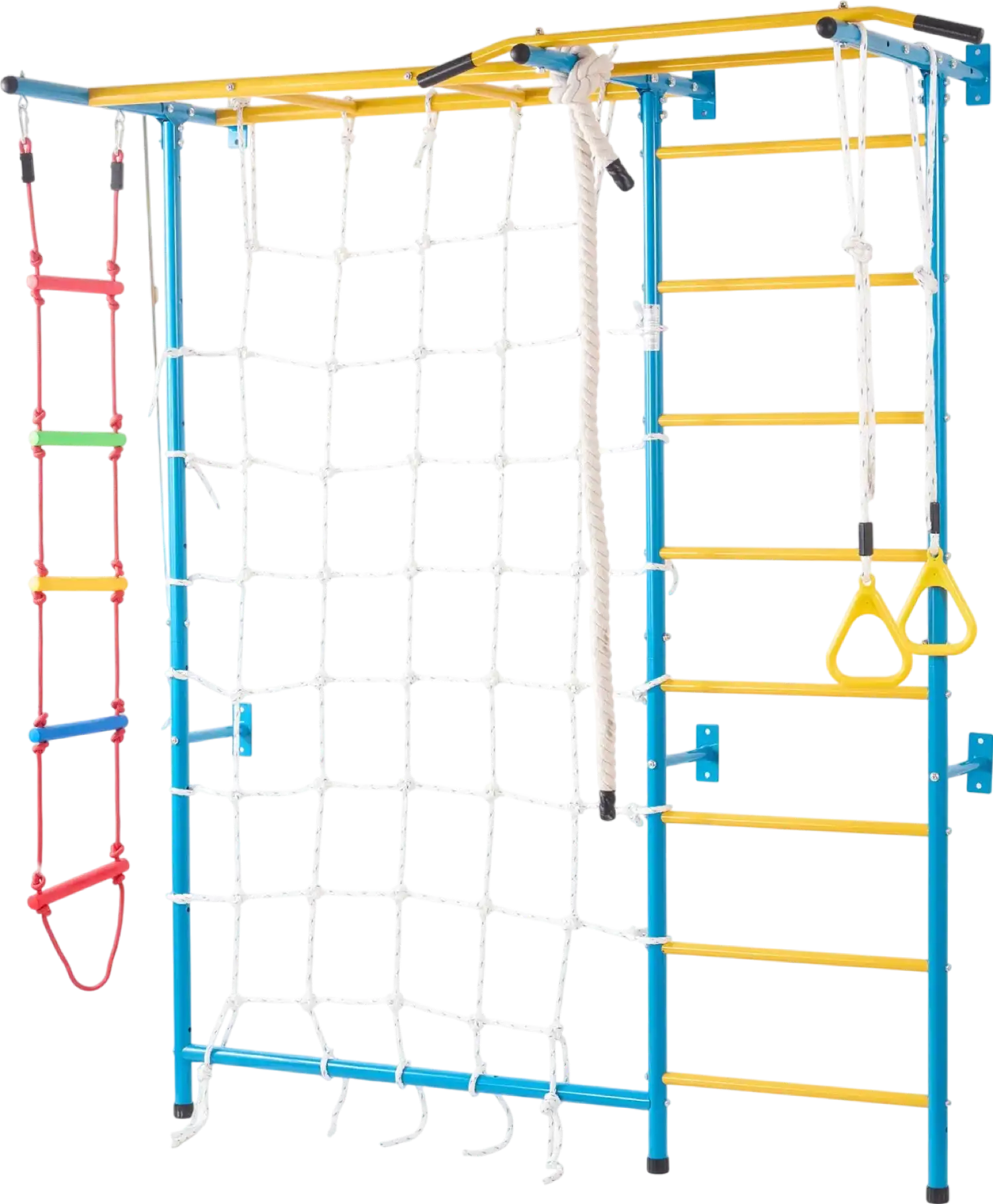Vevor Kids Wall Gym 7-in-1 Steel Indoor Playground for Climbing New