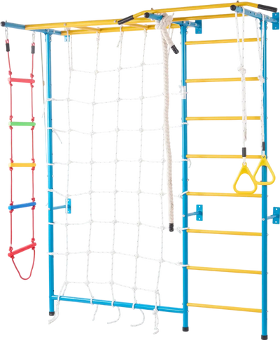 Vevor Kids Wall Gym 7-in-1 Steel Indoor Playground for Climbing New