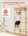 Vevor Swedish Ladder Wall Gym 8-in-1 Wood Jungle Gym Playset 220 lb. Capacity New