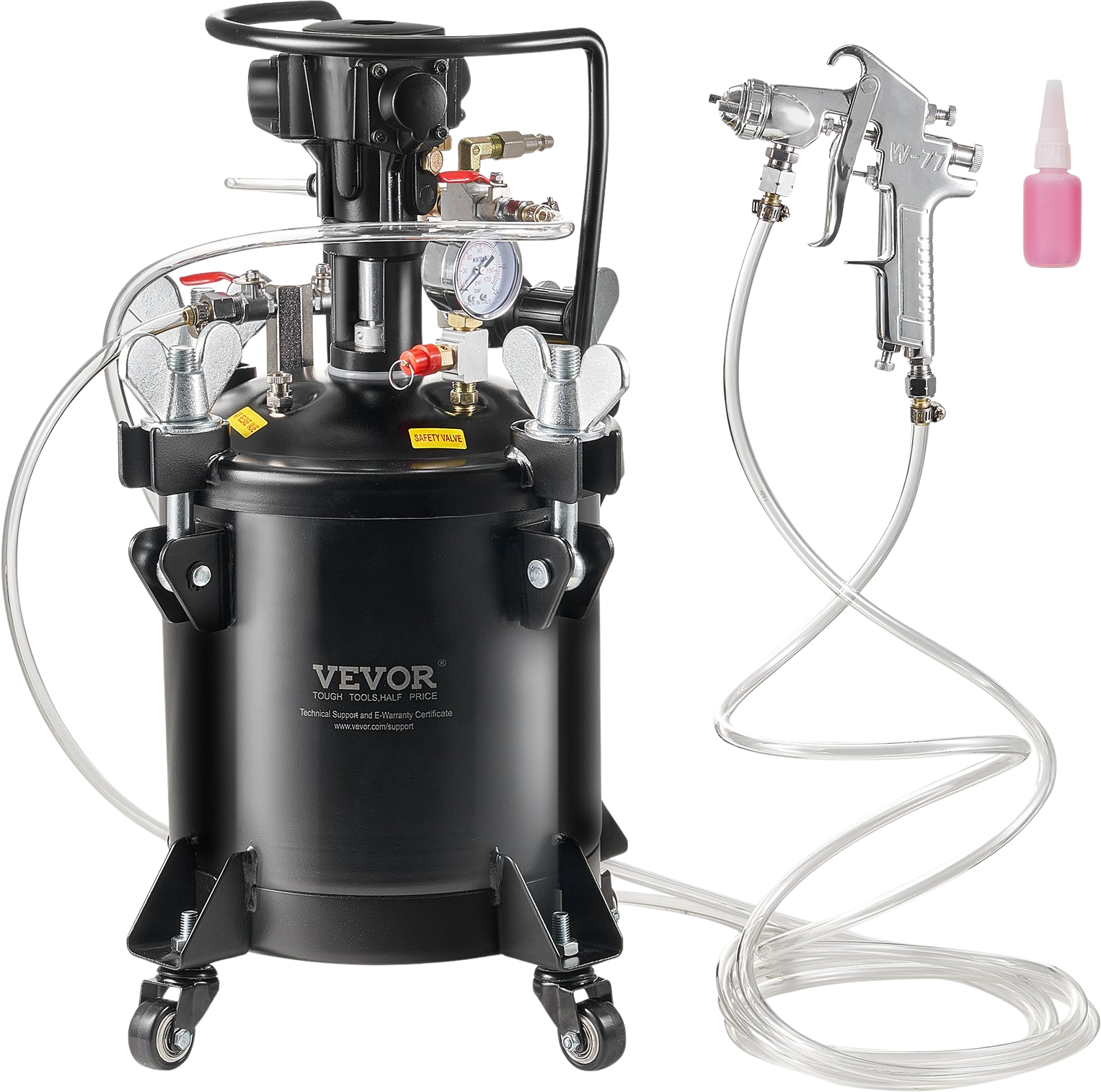 Vevor Spray Paint Pressure Pot Tank 2.5 Gal. Fully Automatic Stirring 70 PSI New